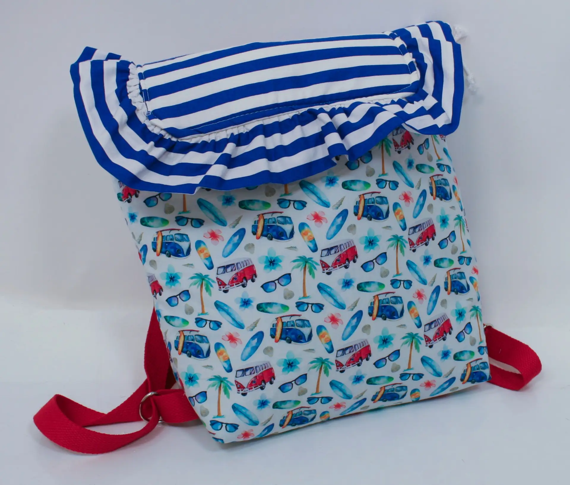 mochila playa azul