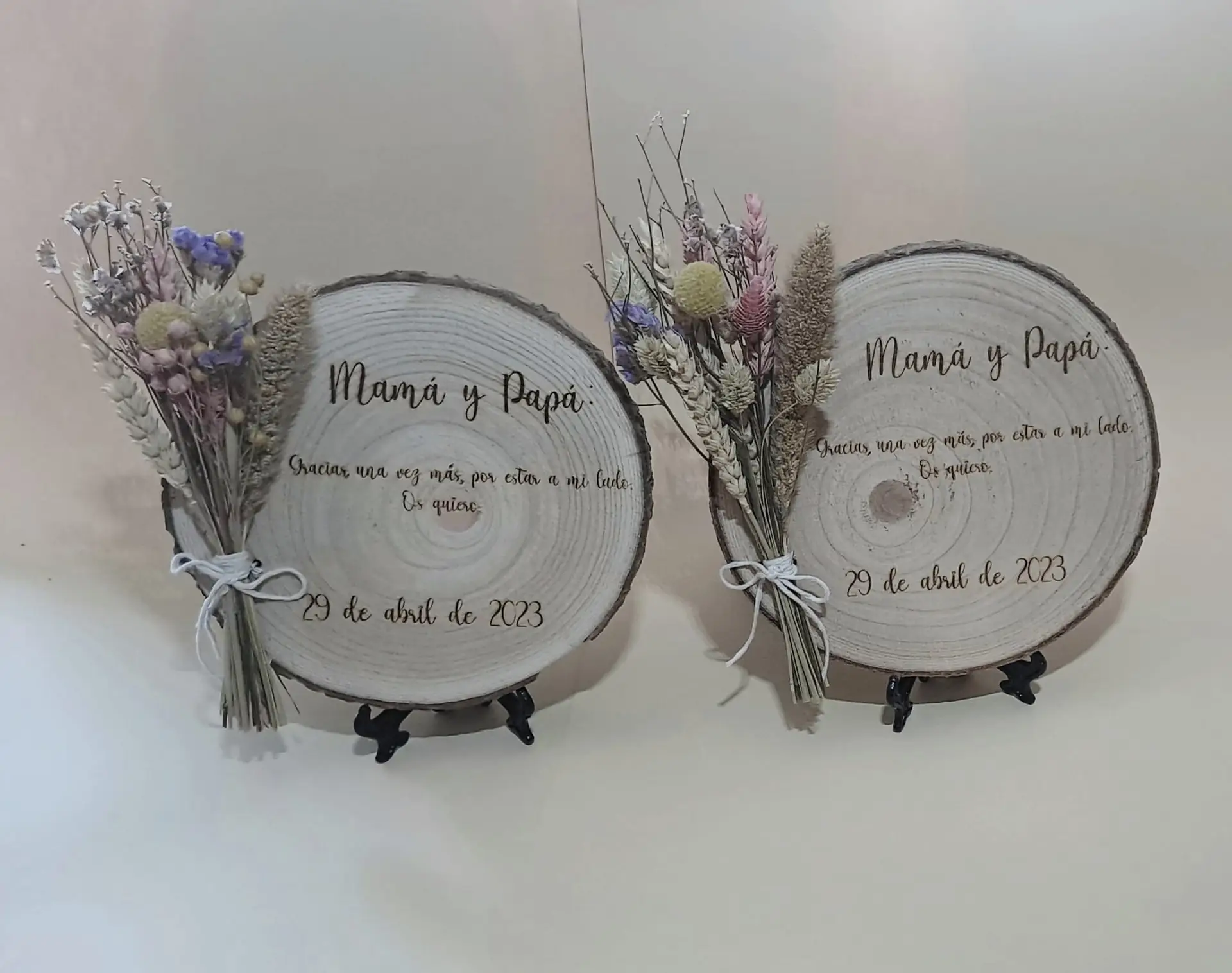 Taco madera personalizado 20cm aprox. - Imagen 3