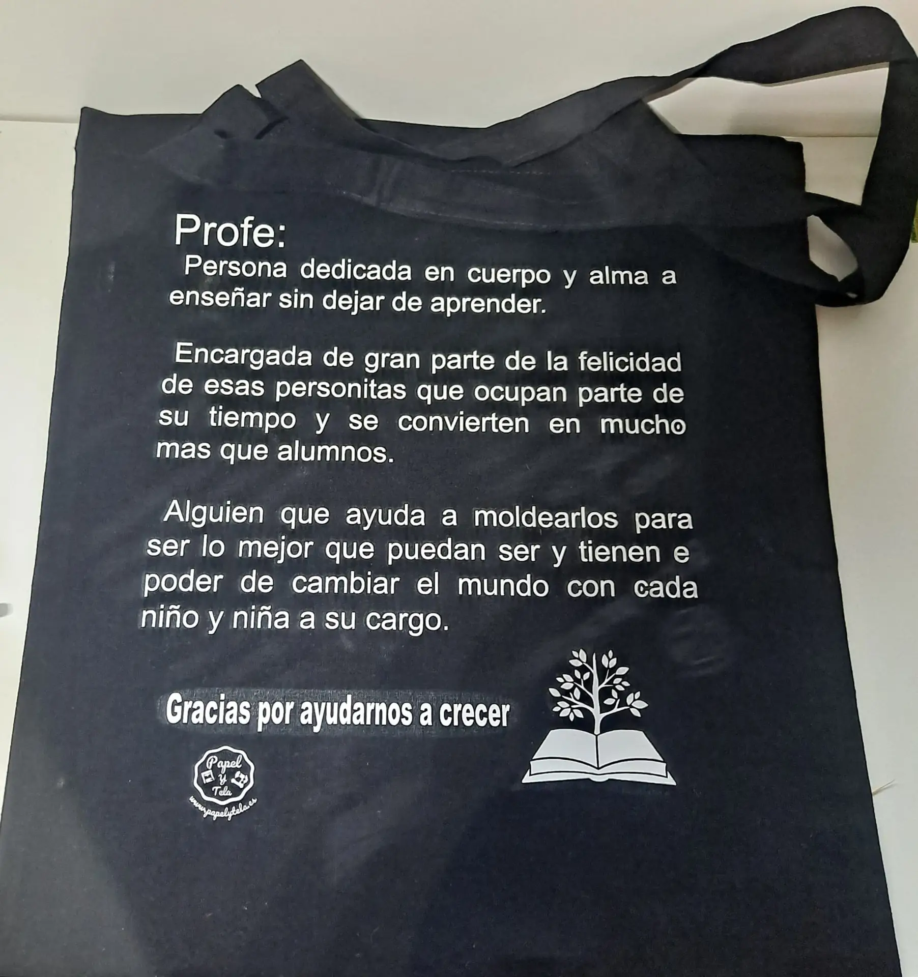 Pack regalo profesor totebag + portalápiz con regla y bolígrafo bambú - Imagen 6