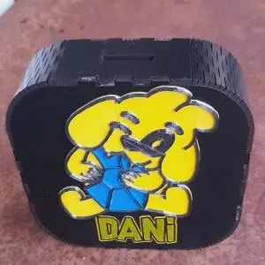 Hucha personalizada grabado laser y 3D
