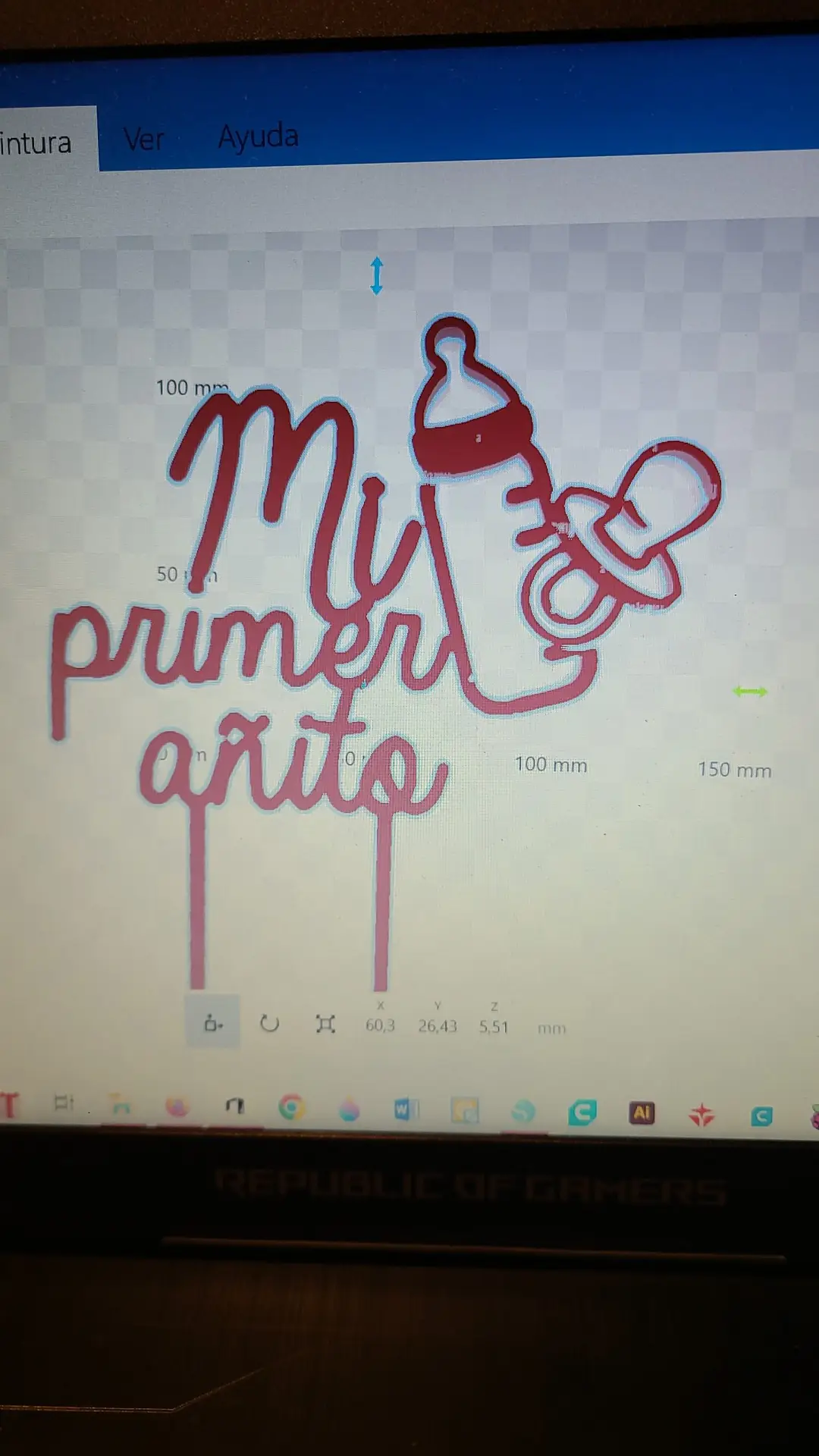 Topper de Cumpleaños Personalizado en 3D pequeño - Imagen 3